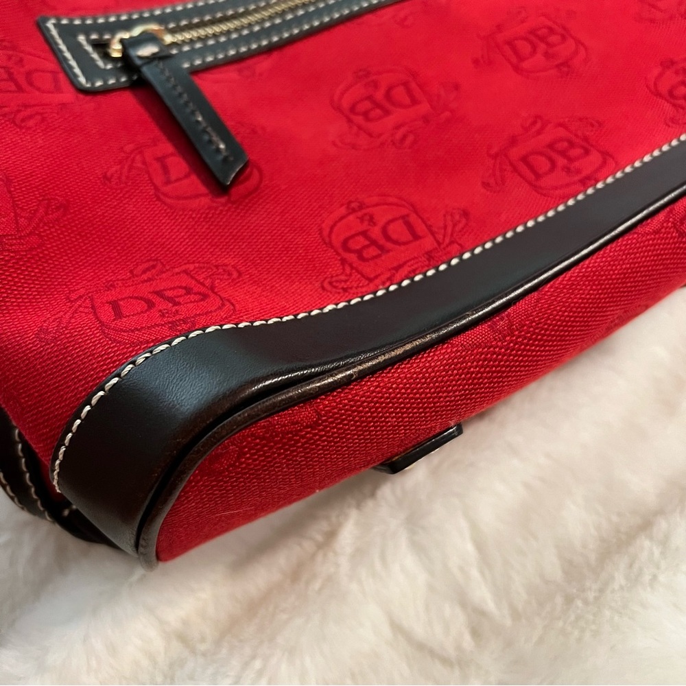 Red Dooney & Bourke Logo Black Trim Satchel - Picture 9 of 10